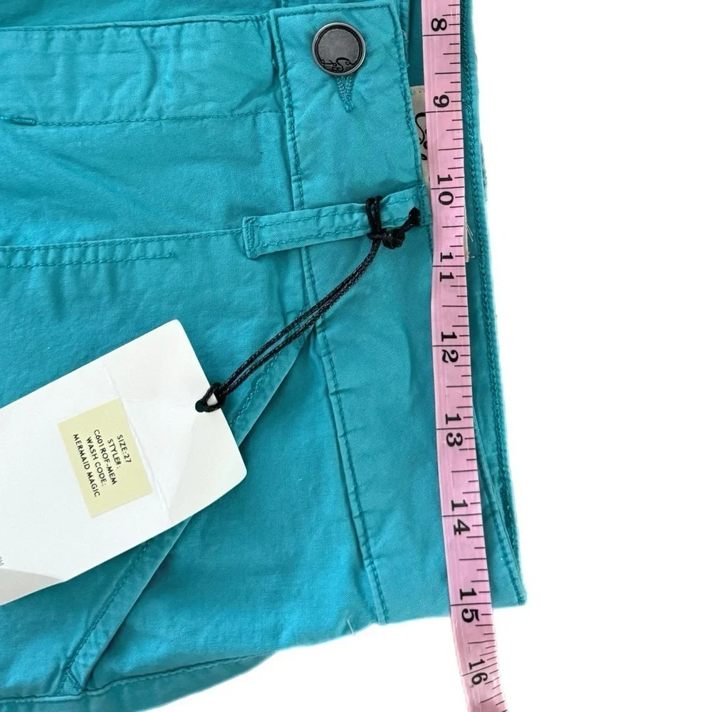 NWT Cosmic Blue Love Ocean Blue Rolled Hem Shorts Women’s Size 27/4 Mid Rise - Picture 5 of 7